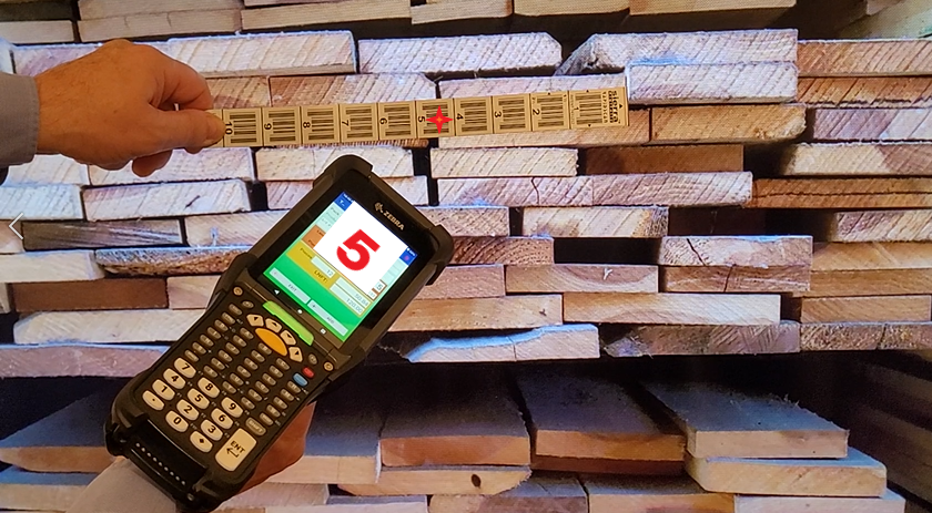 Lumber tally scan illustration